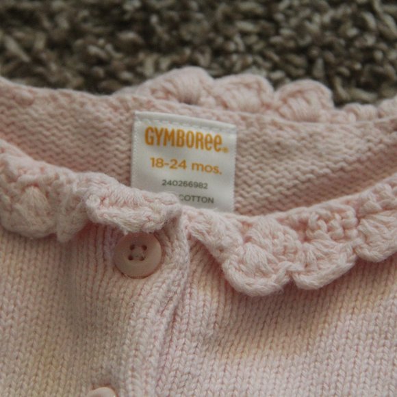 Gymboree Girls (3 Piece) Size 18-24 Months/2T Pink Hotdog Sweater Set - Used - Picture 3 of 10